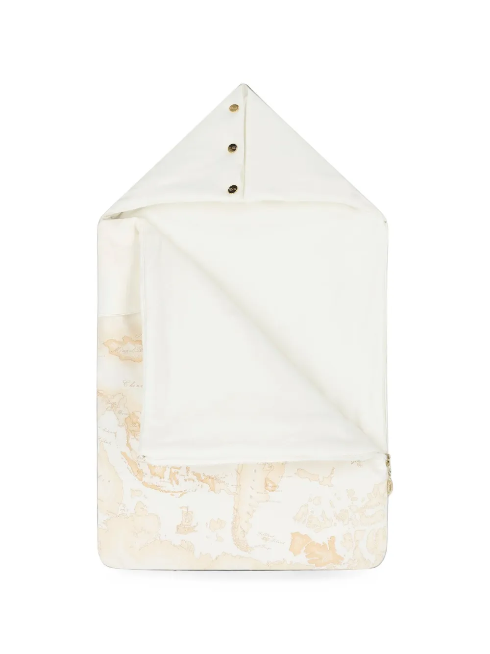 Alviero Martini Kids Geo slaapzak met kaartprint Wit