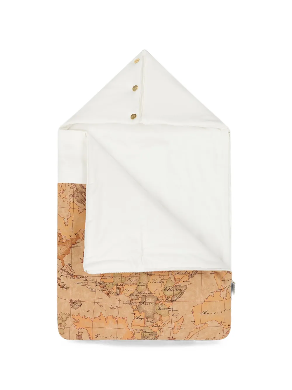 Alviero Martini Kids Geo slaapzak met geborduurd logo en kaartprint Wit
