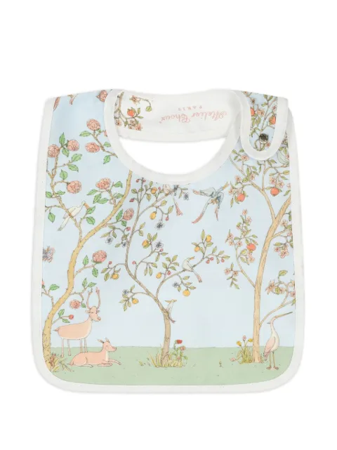Atelier Choux In Bloom blue satin bib