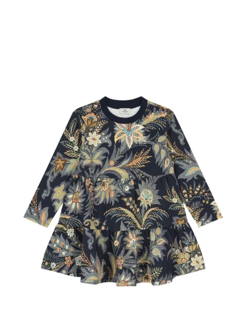 ETRO KIDS vestido a capas con estampado floral