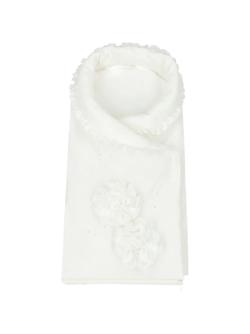 SOFIJA ruffled floral-appliqué nest - Bianco