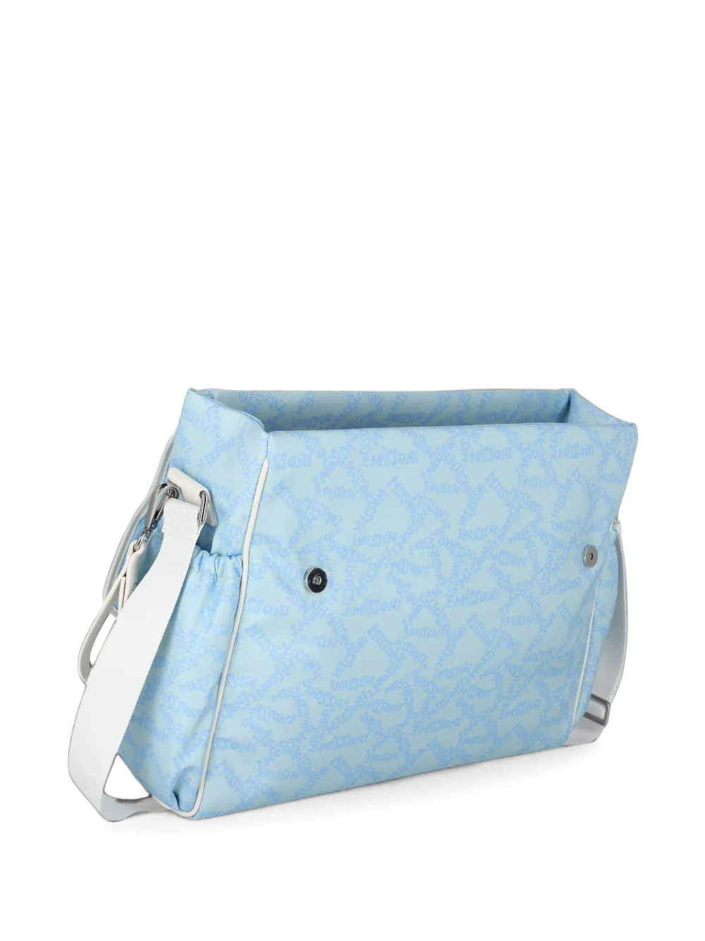 Missoni Kids Luiertas met logoprint Blauw