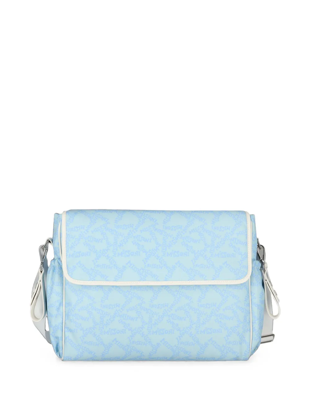 Missoni Kids Luiertas met logoprint Blauw