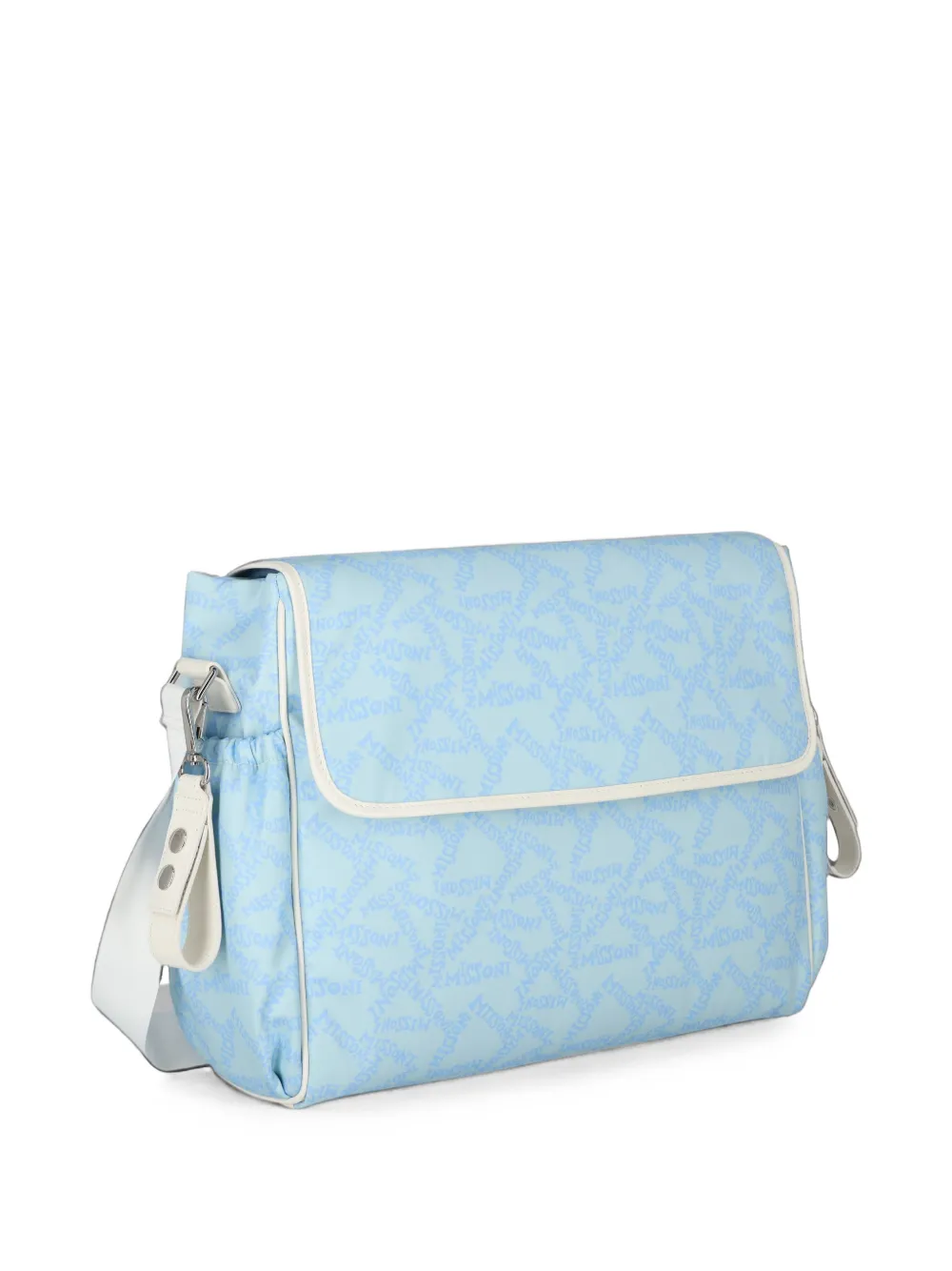 Missoni Kids Luiertas met logoprint Blauw