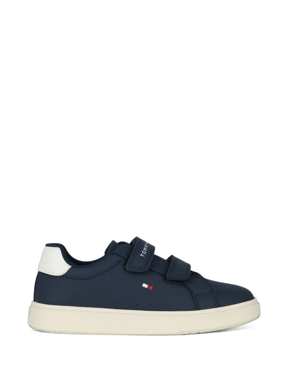 Tommy Hilfiger Junior touch-strap sneakers Blauw