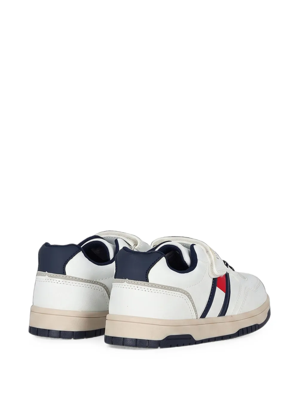 Tommy Hilfiger Junior touch-strap Flag-detail sneakers Wit