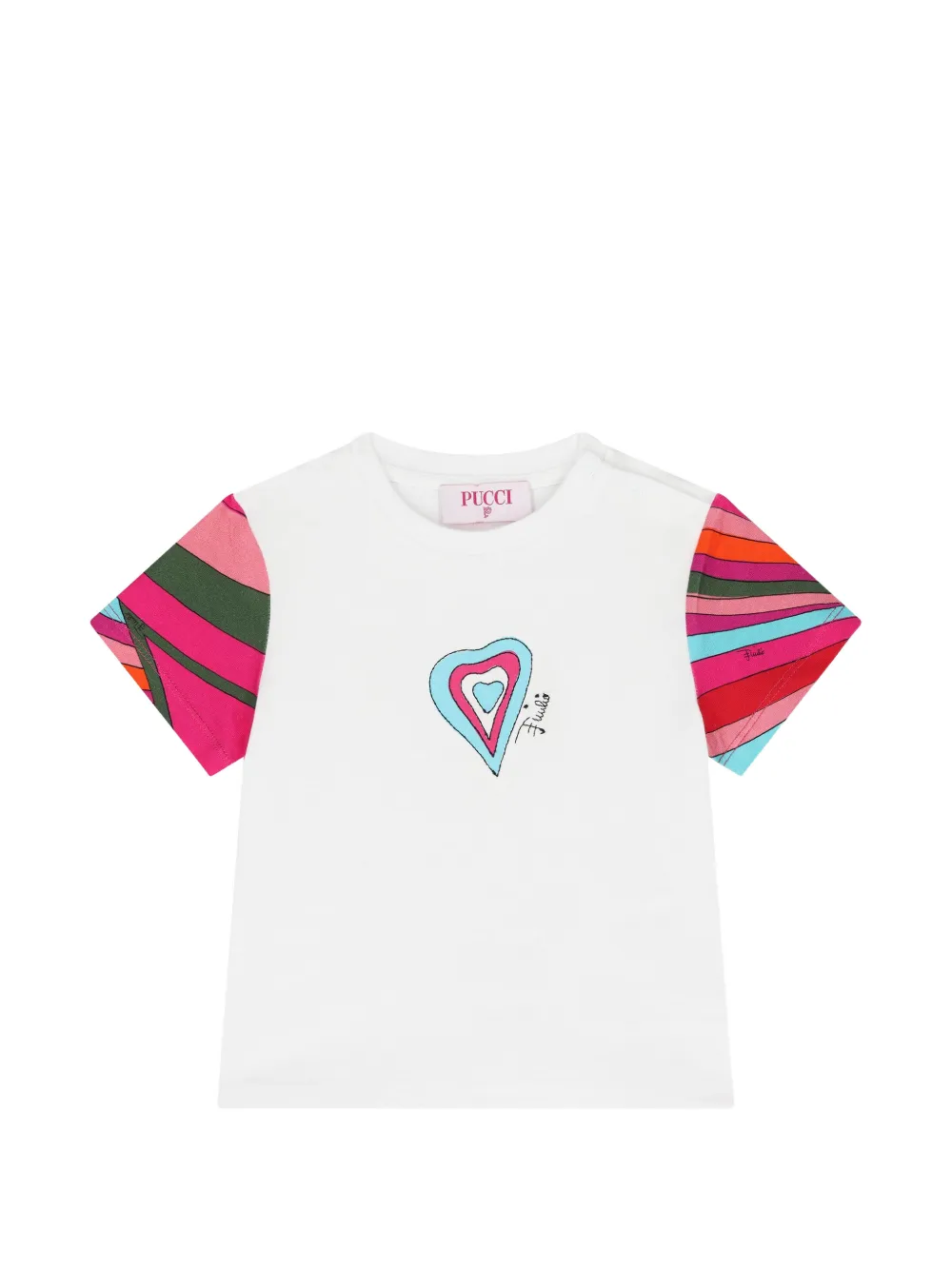 PUCCI Junior T-shirt con stampa Iride - Bianco