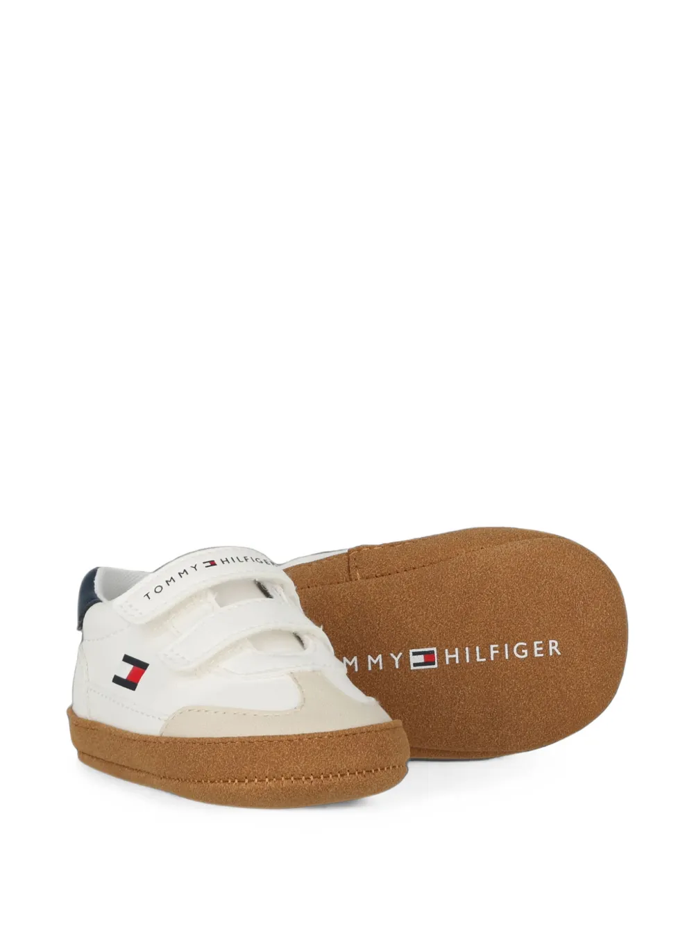 Tommy Hilfiger Junior touch-strap sneakers Wit