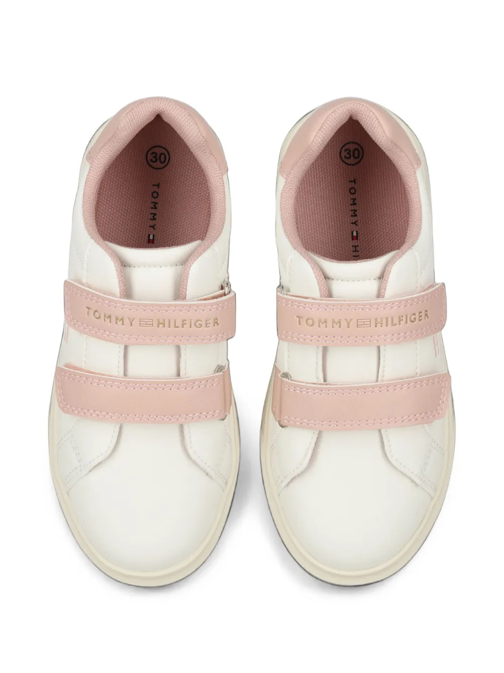 Tommy Hilfiger Junior touch-strap sneakers Wit