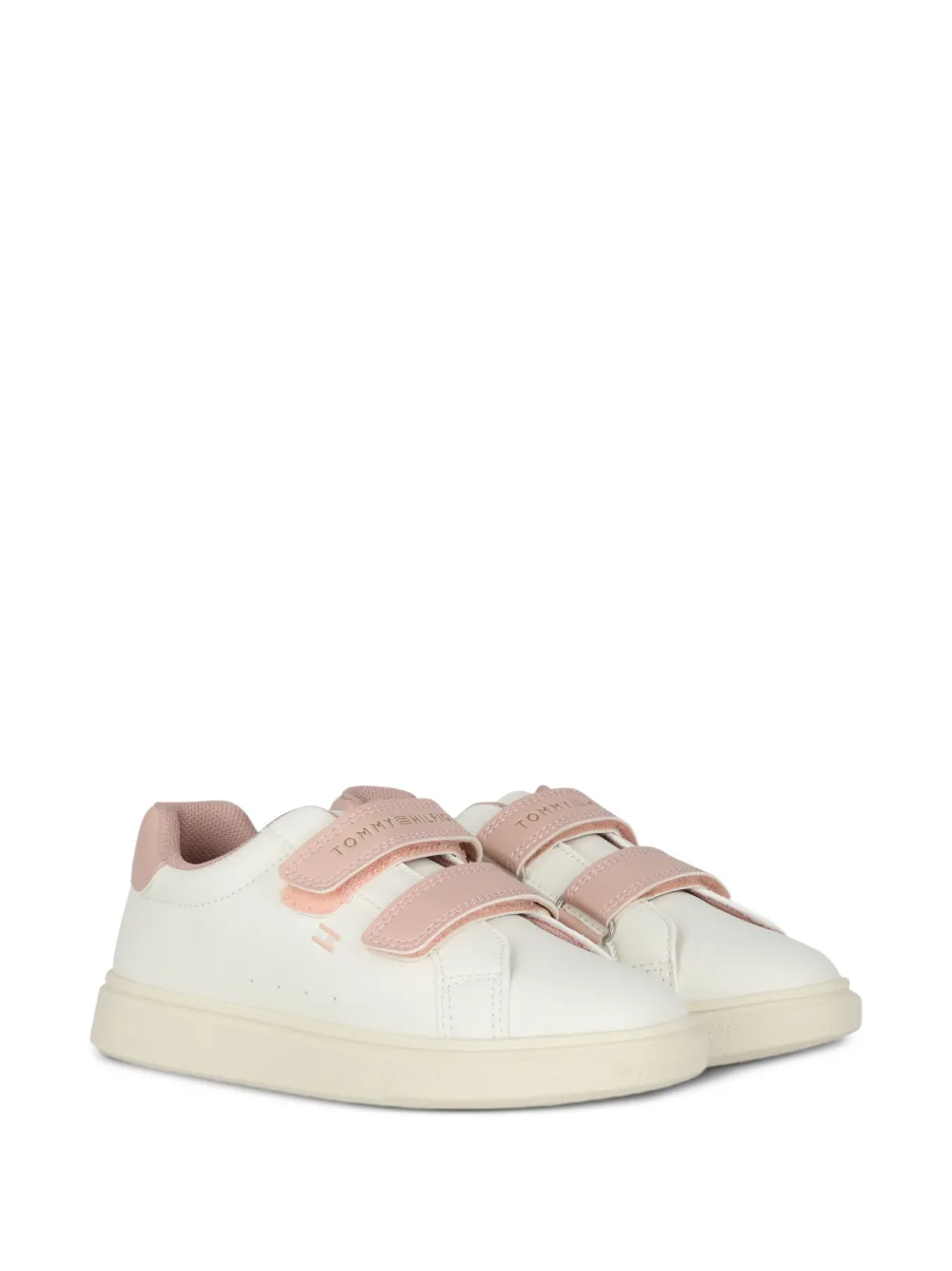 Tommy Hilfiger Junior touch-strap sneakers Wit
