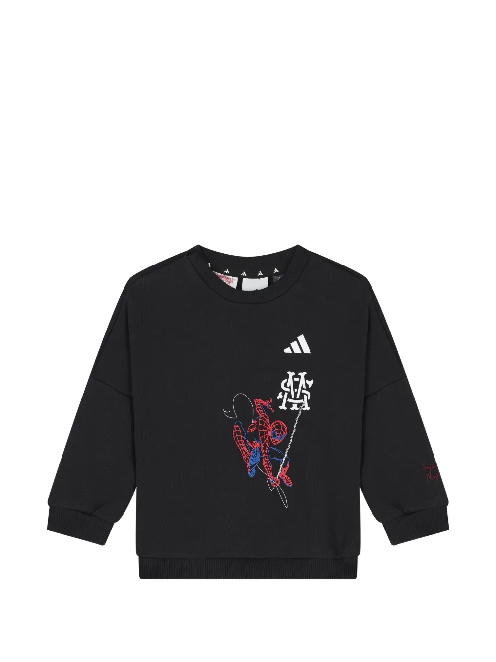 adidas Kids x Marvel Spider-Man trainingspak met grafische print Zwart