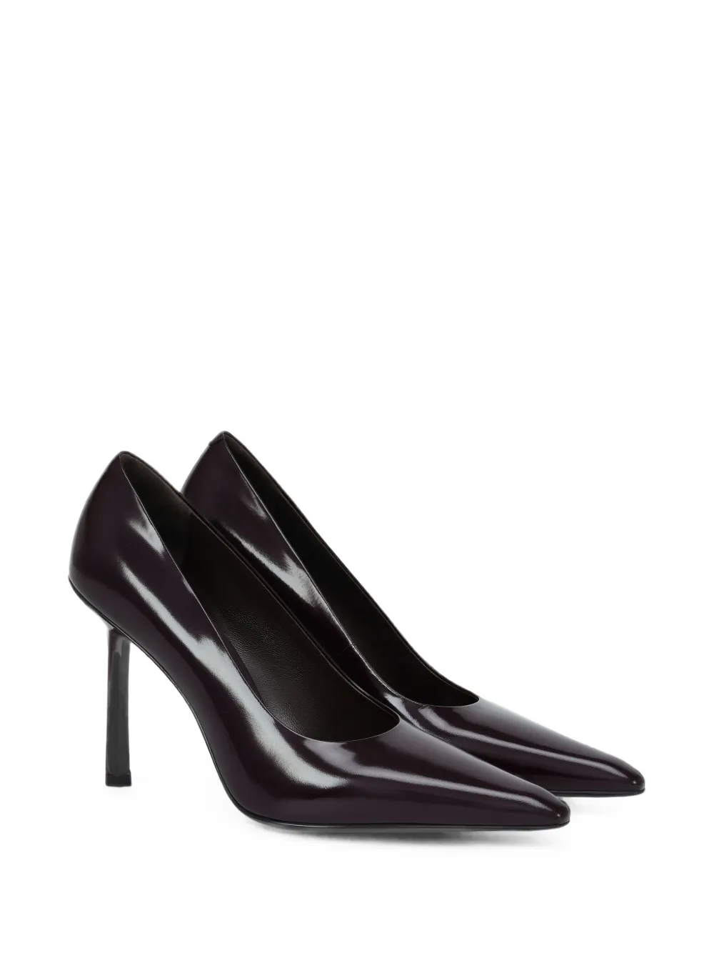 POTAMY pointed-toe leather pumps Paars