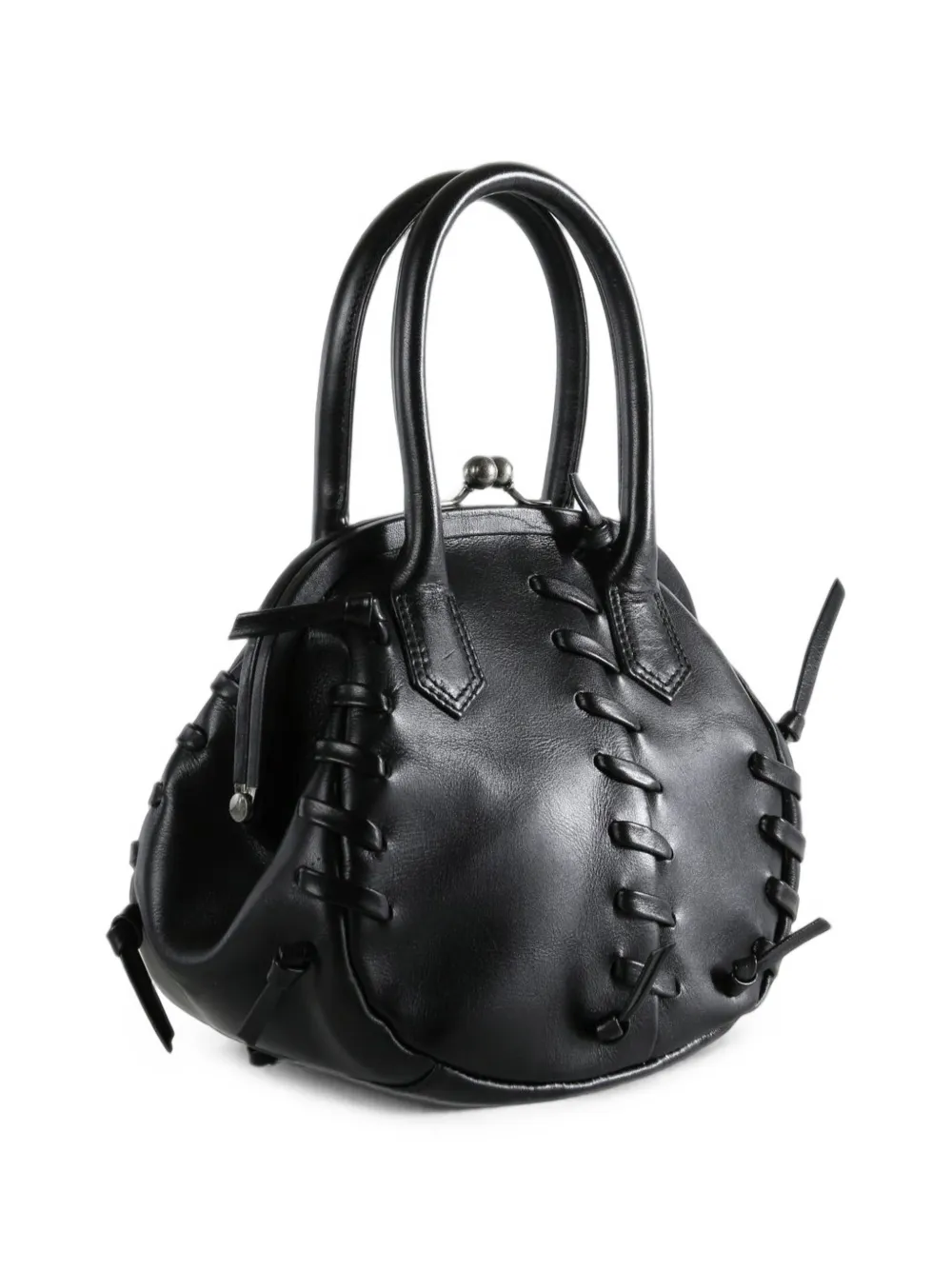 Y's Leren shopper Zwart