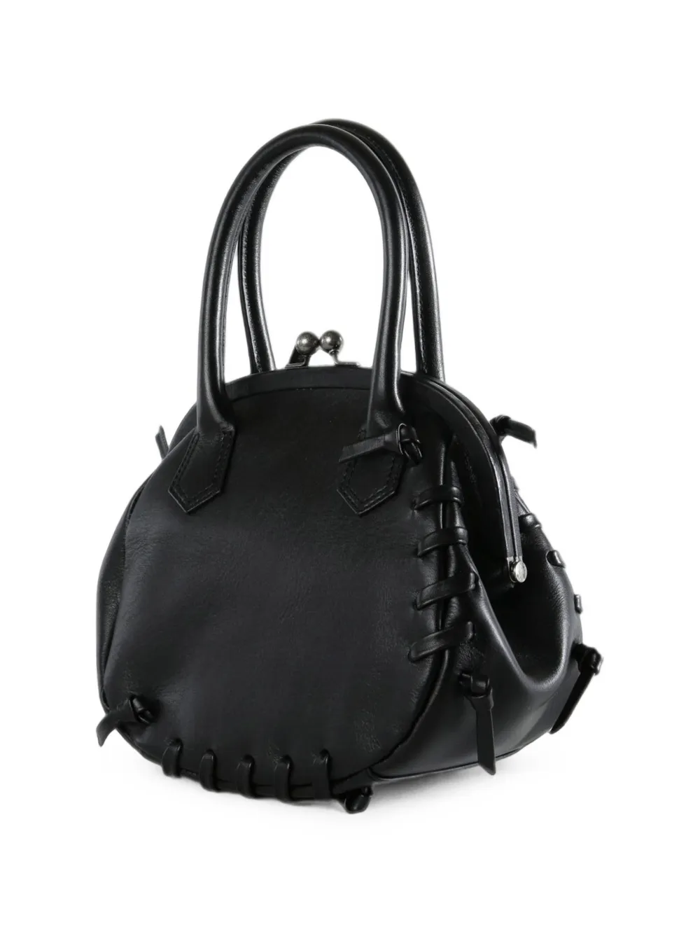 Y's Leren shopper Zwart