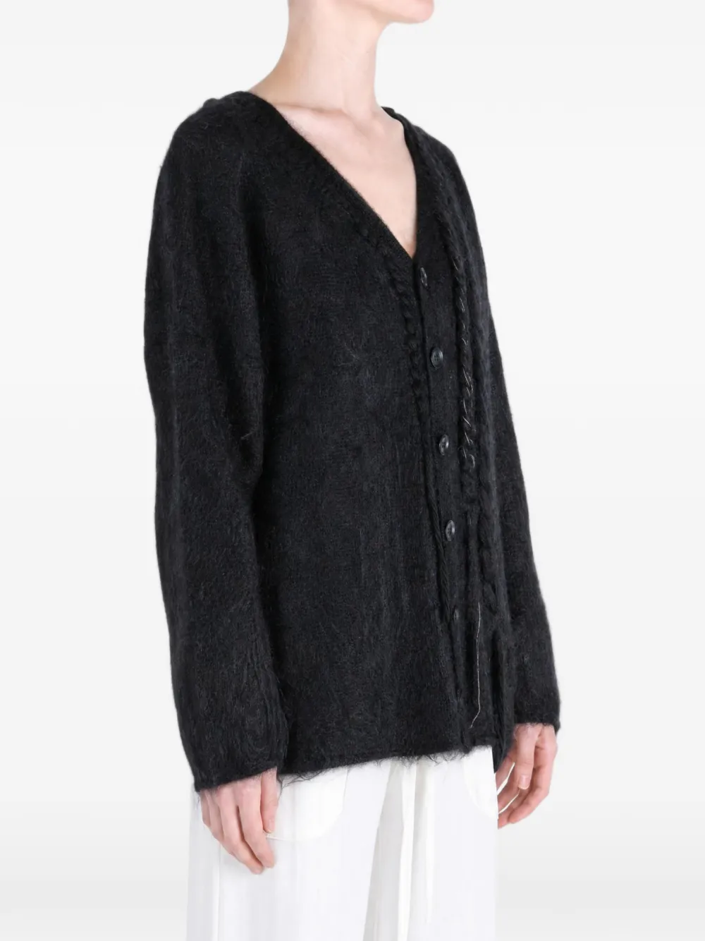 Y's Kabelgebreid vest Zwart