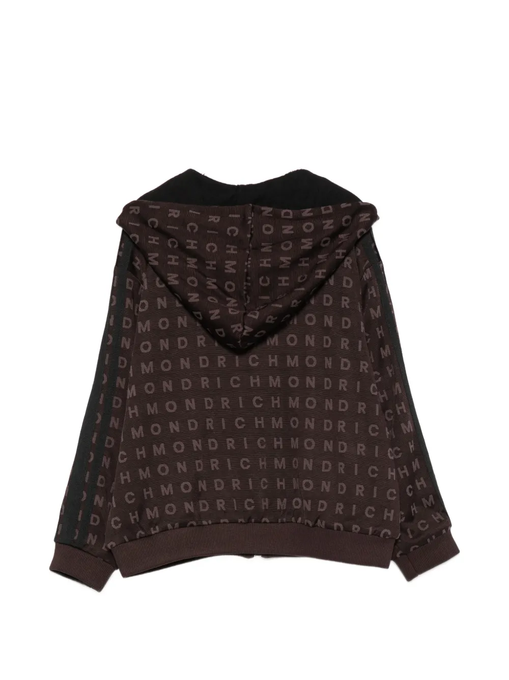 John Richmond Junior Hoodie met logoprint en rits Bruin