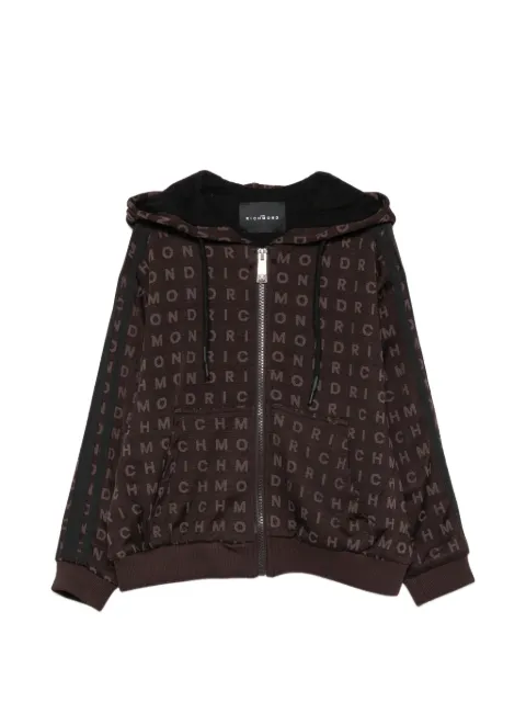 John Richmond Junior logo-print zip-up hoodie