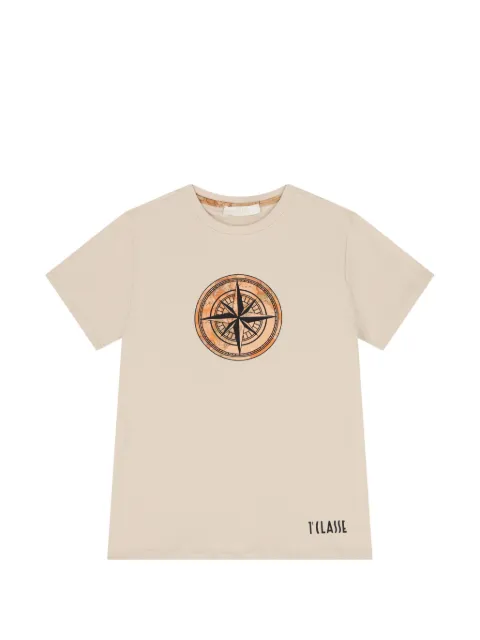 Alviero Martini Kids 컴퍼스 프린트 티셔츠