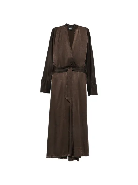 DIXIE belted wrap midi dress
