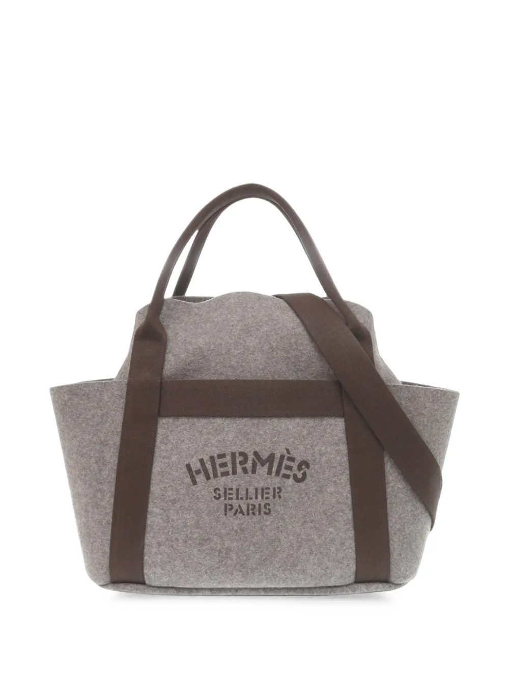 Hermès Pre-Owned 2021 Feutre Sac de Pansage Groom Bag satchel - Grau