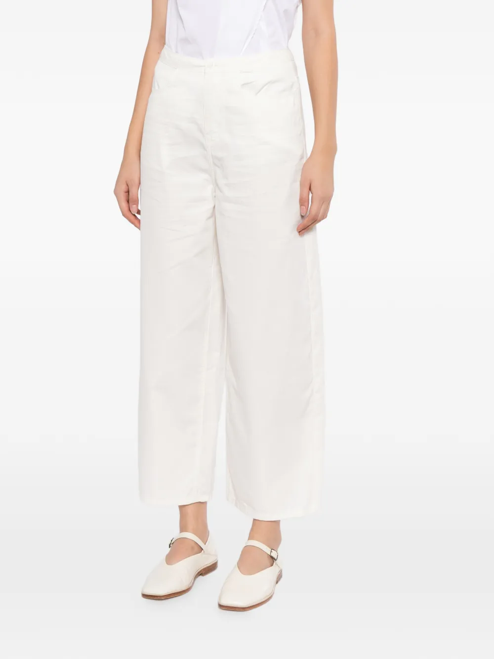YEAREAST Broek met wijde pijpen Wit