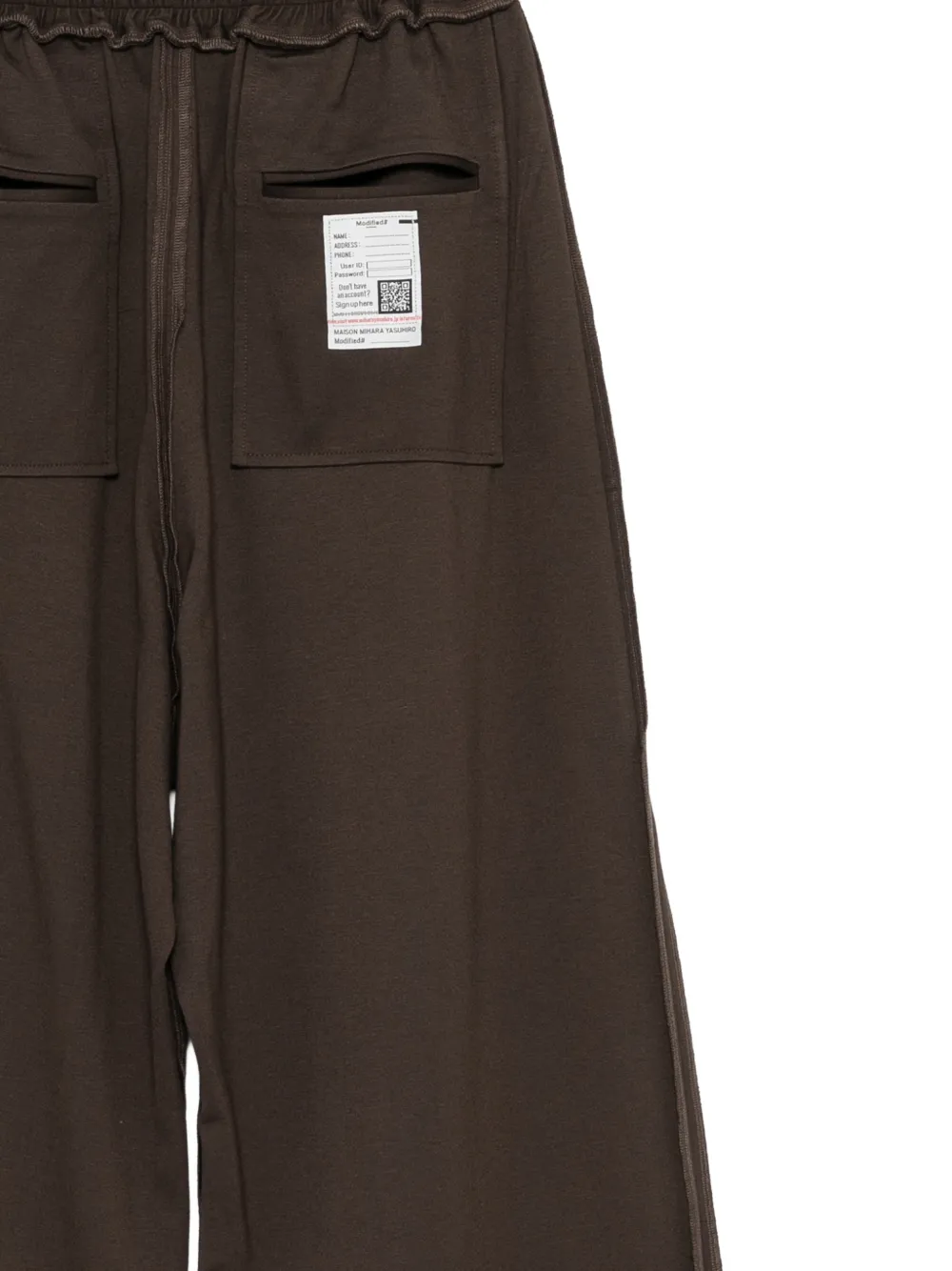 Maison MIHARA YASUHIRO Binnenstebuiten broek Bruin