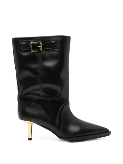 sacai pointed-toe buckled ankle boots