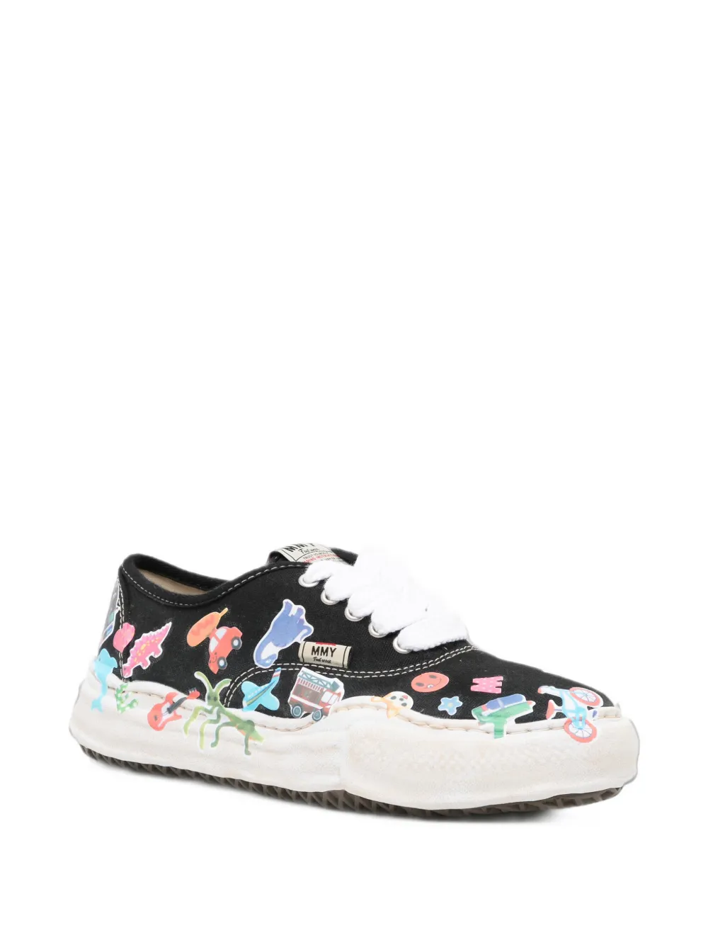 Maison MIHARA YASUHIRO sticker-print sneakers Zwart