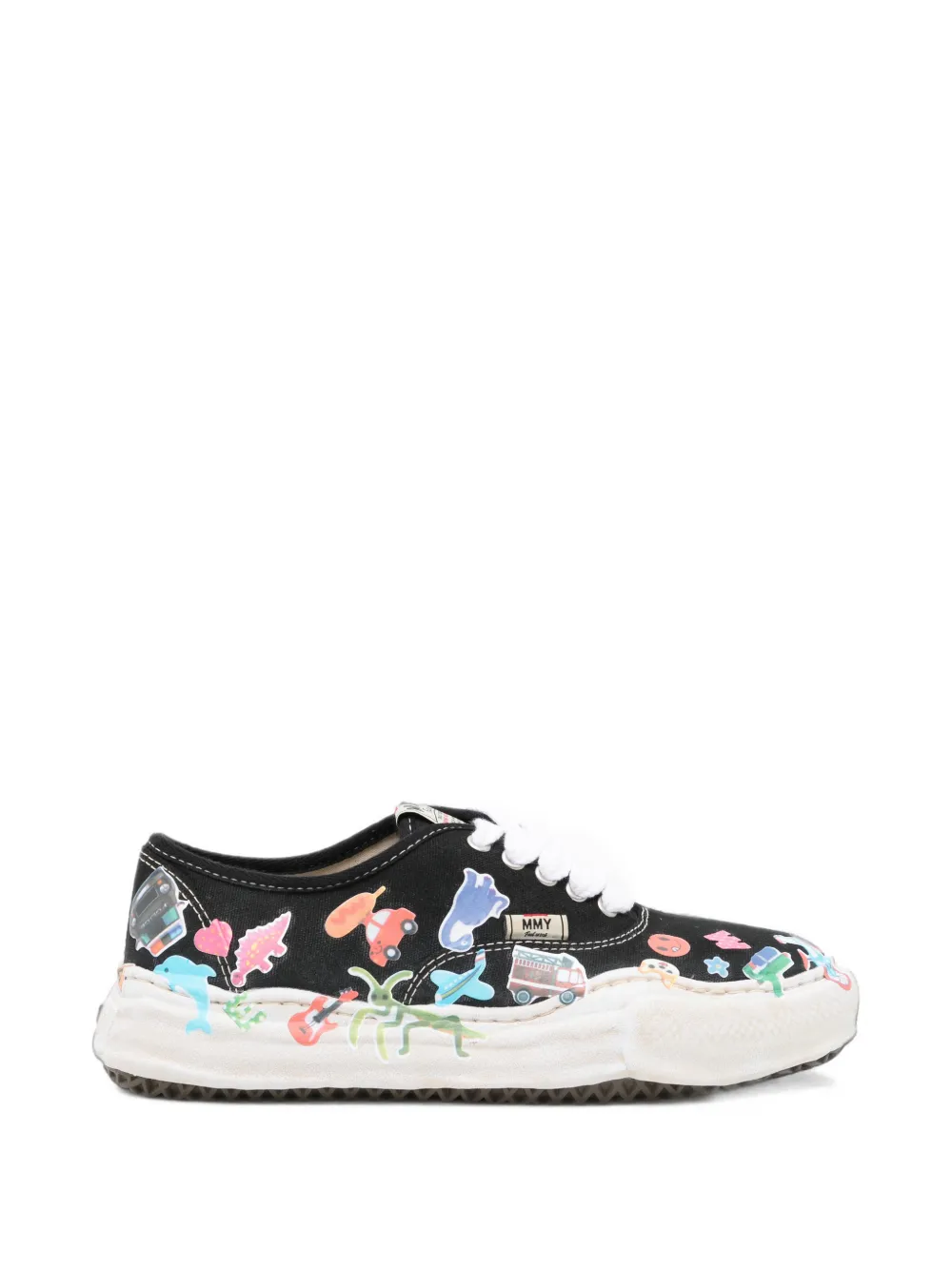 Maison MIHARA YASUHIRO sticker-print sneakers Zwart