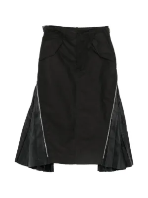 Sacai プリーツスカート | ブラック | FARFETCH JP