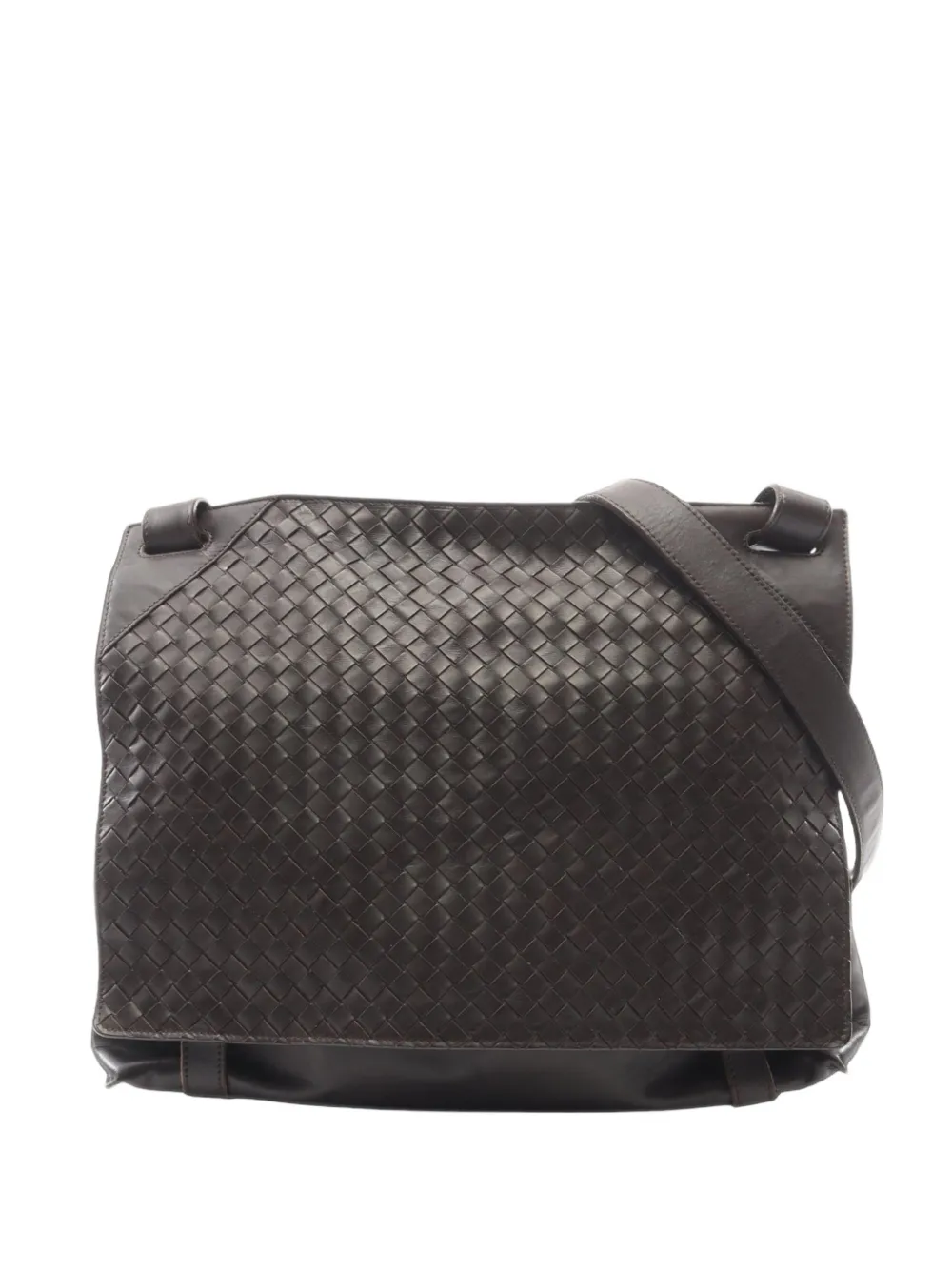 Bottega Veneta Pre-Owned Borsa a tracolla in nappa con design Intrecciato 2010-2026 - Marrone