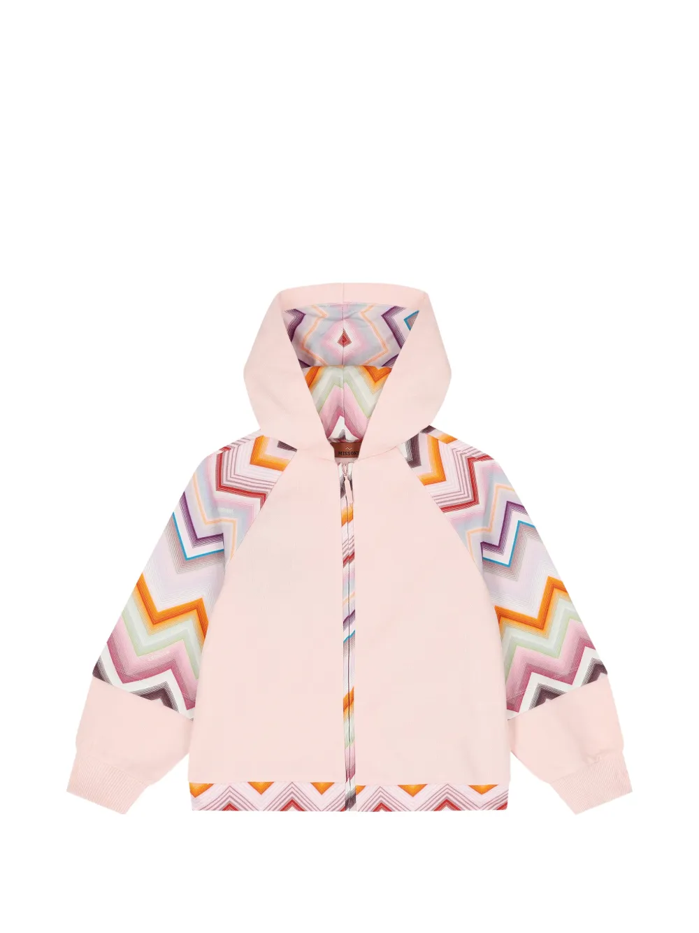 Missoni Kids Felpa con stampa a zigzag - Rosa