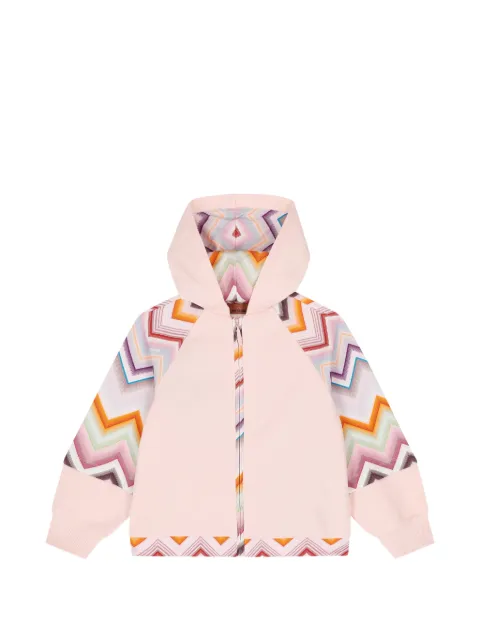 Missoni Kids zigzag-print raglan-sleeve hoodie