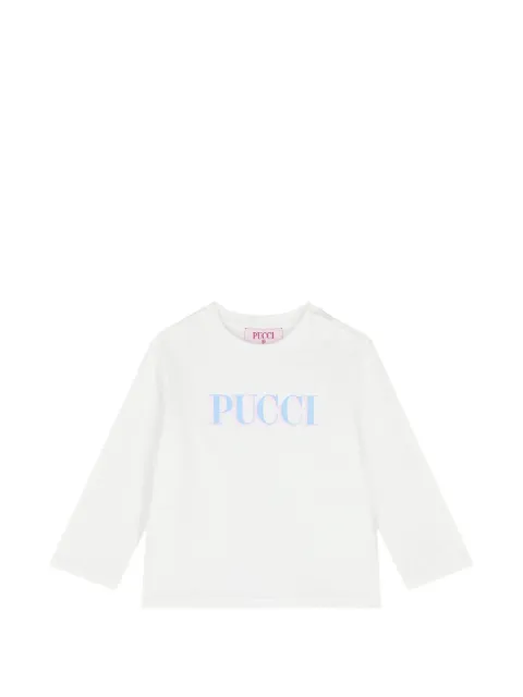 PUCCI Junior logo-print long-sleeve T-shirt