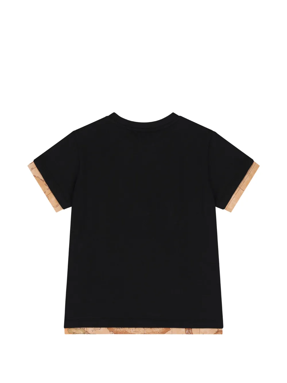 Alviero Martini Kids Geo T-shirt met patch en kaartprint Zwart