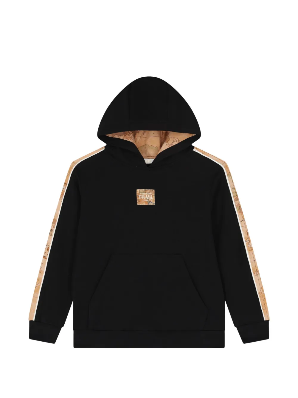 Alviero Martini Kids Geo hoodie met kaartprint Zwart