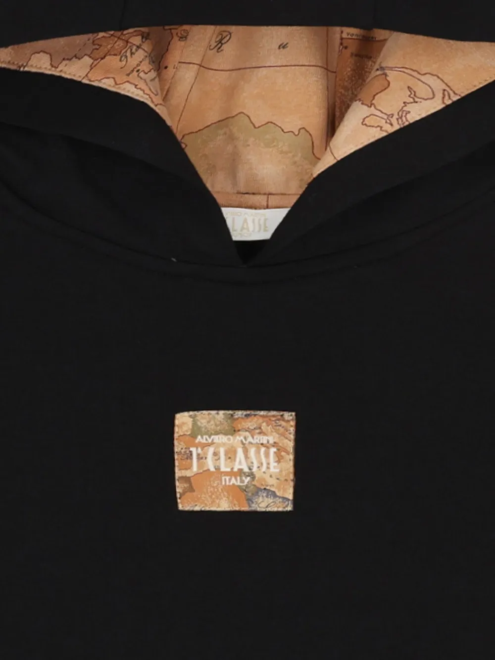 Alviero Martini Kids Geo hoodie met kaartprint Zwart
