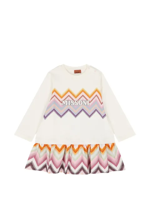 Missoni Kids zigzag-print logo-print dress