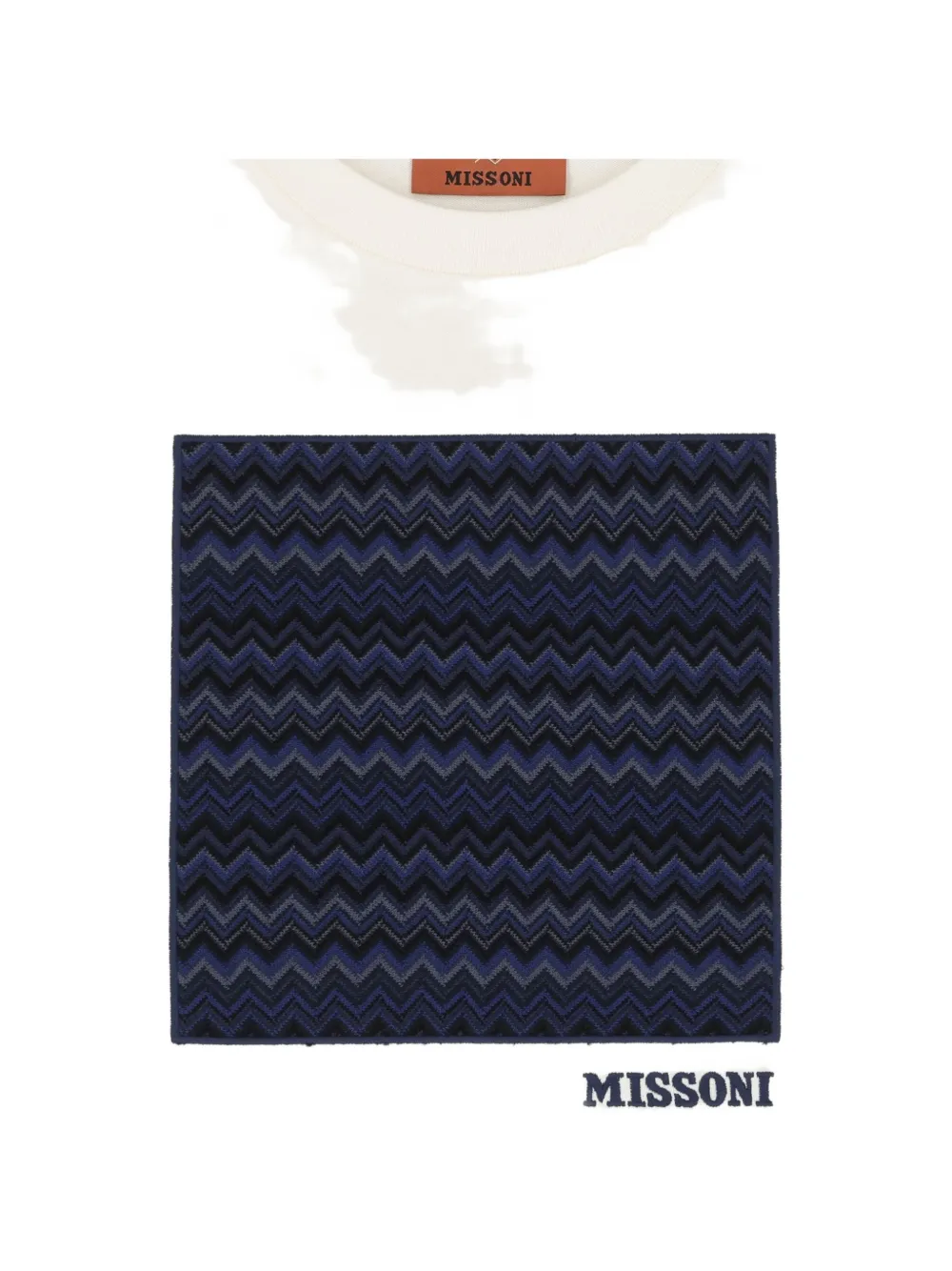Missoni Kids T-shirt met geborduurd logo en zigzag-patch Wit