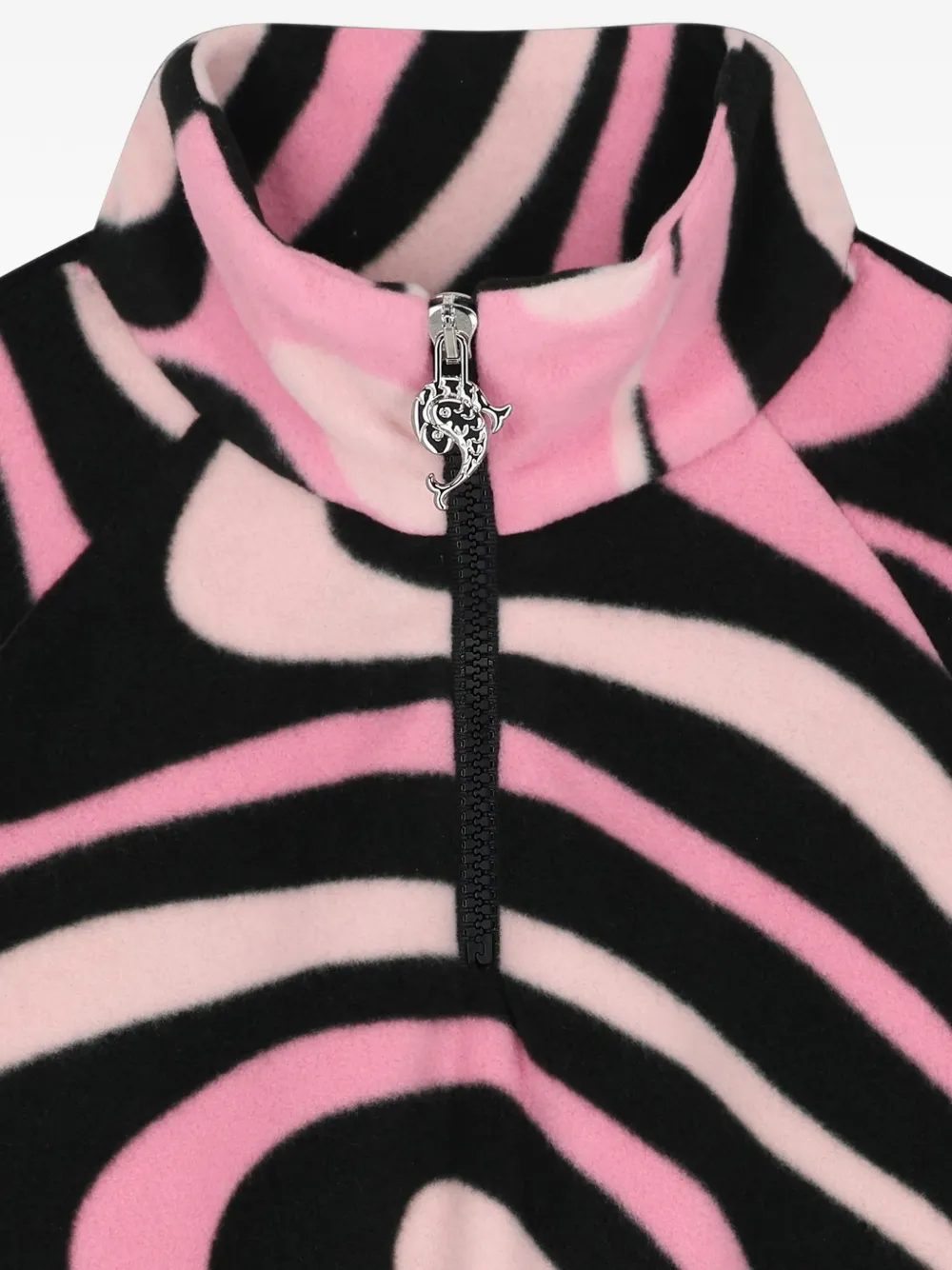 PUCCI Junior Fleece jeans met kwartrits en Iride-print Roze