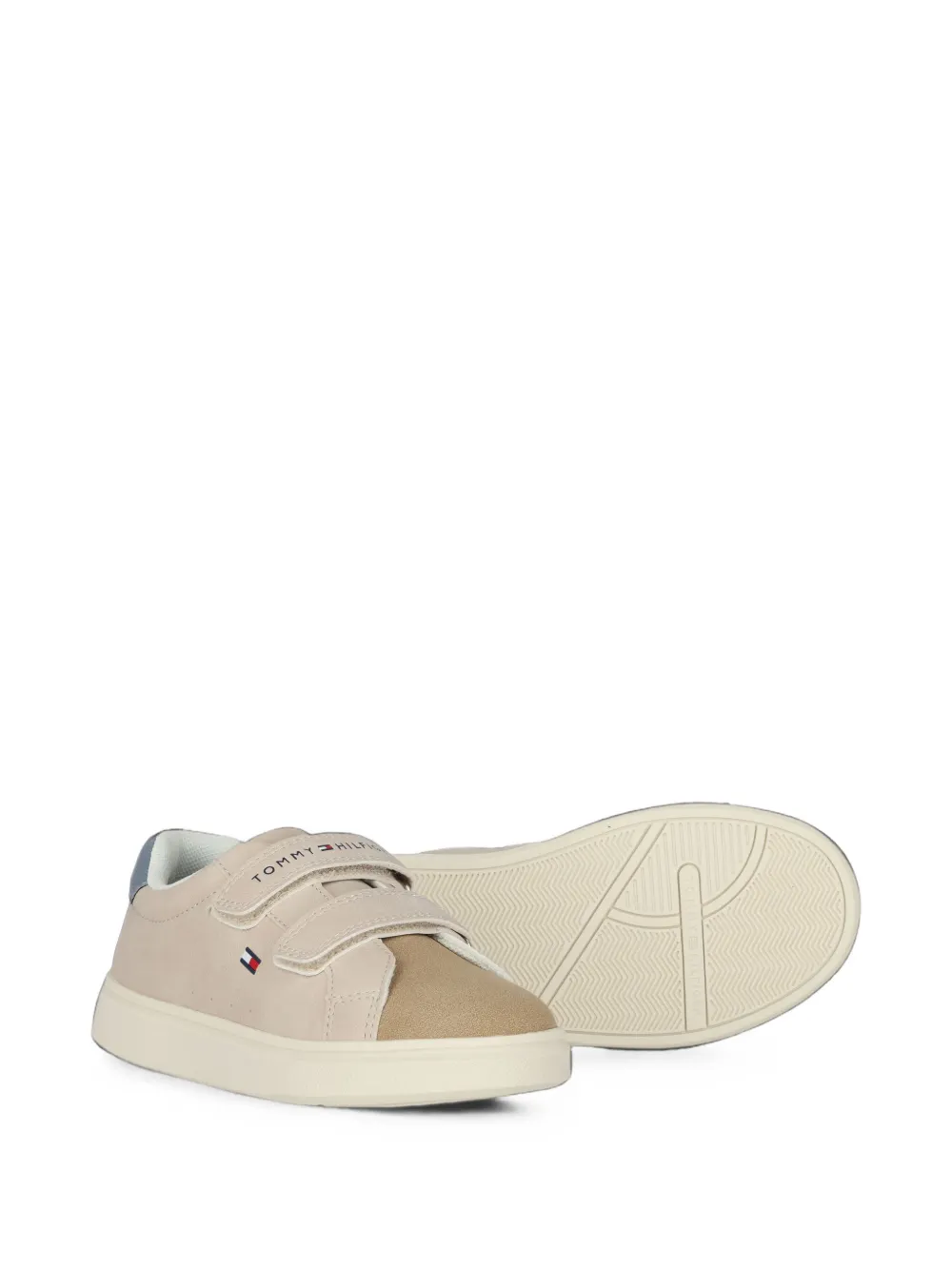 Tommy Hilfiger Junior touch-strap sneakers Beige