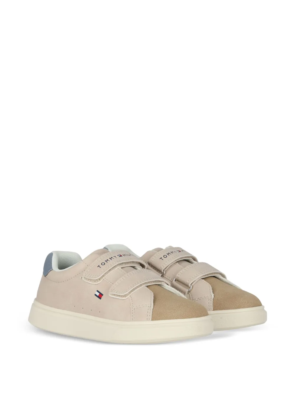 Tommy Hilfiger Junior touch-strap sneakers Beige