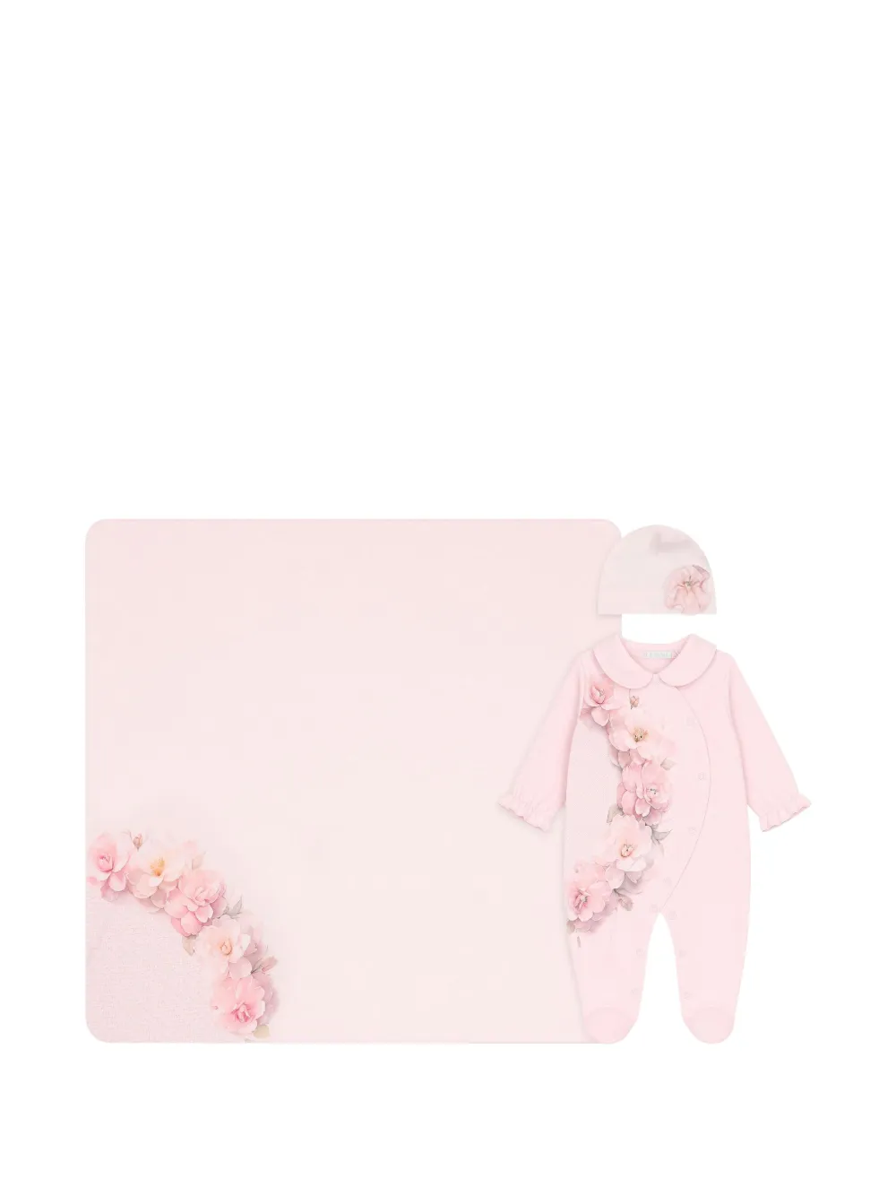 SOFIJA floral-print babygrow set (set of three) - Rosa