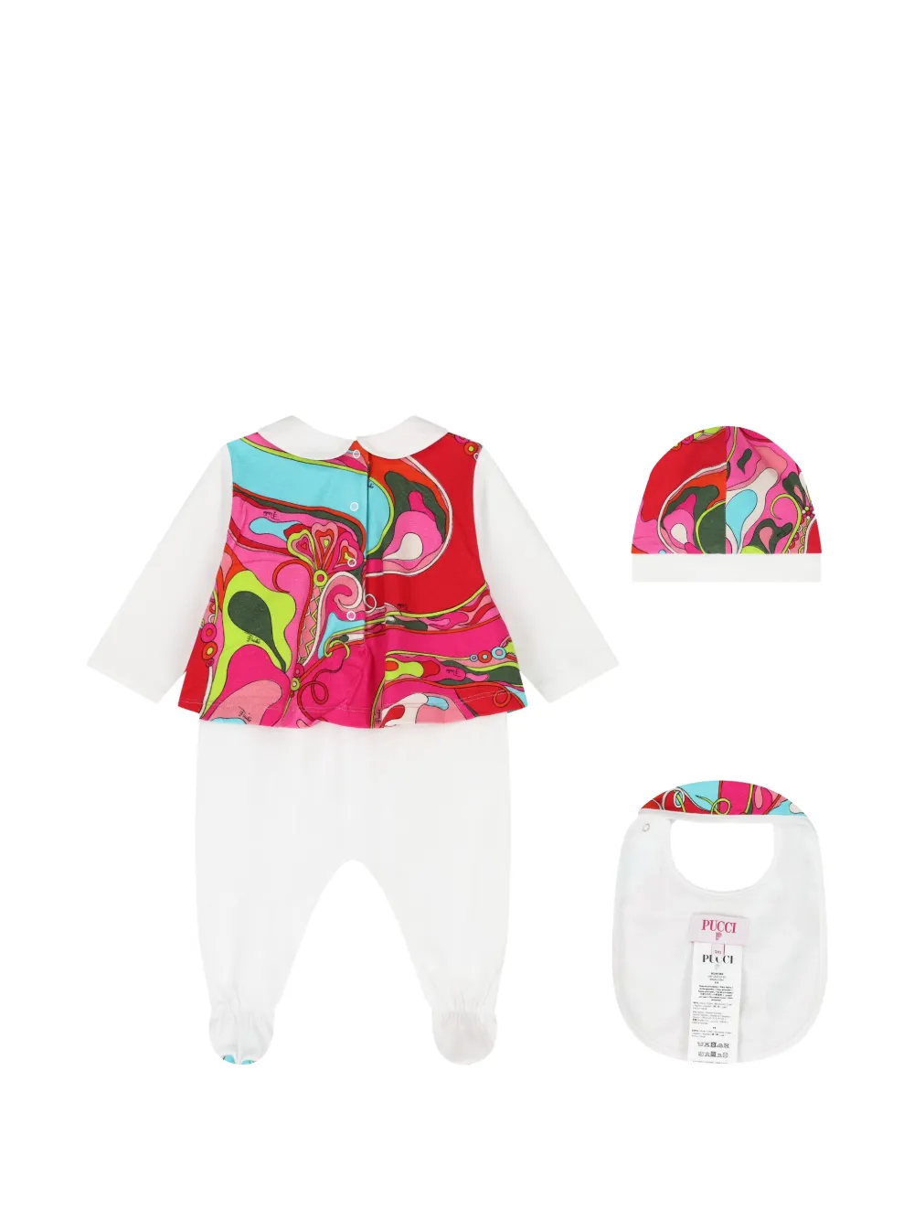 PUCCI Junior Drie babypakjes met iride-print Wit