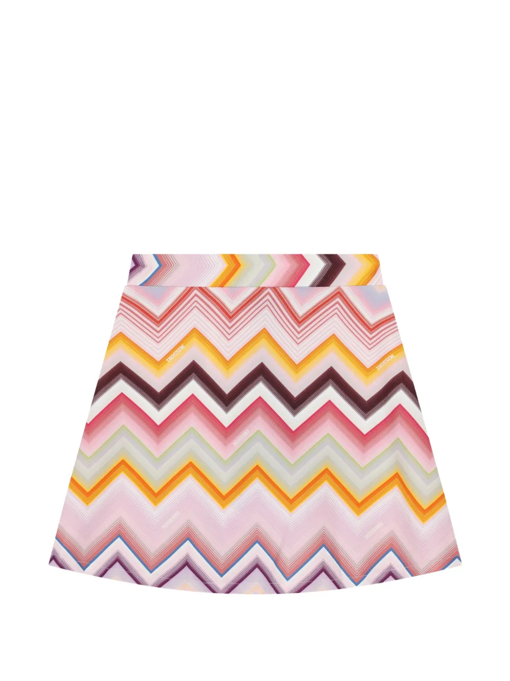 Missoni Kids zigzag-print wrap skirt Roze