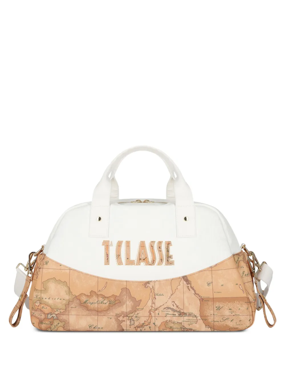 Alviero Martini Kids Geo Wickeltasche mit Landkarten-Print - Weiß