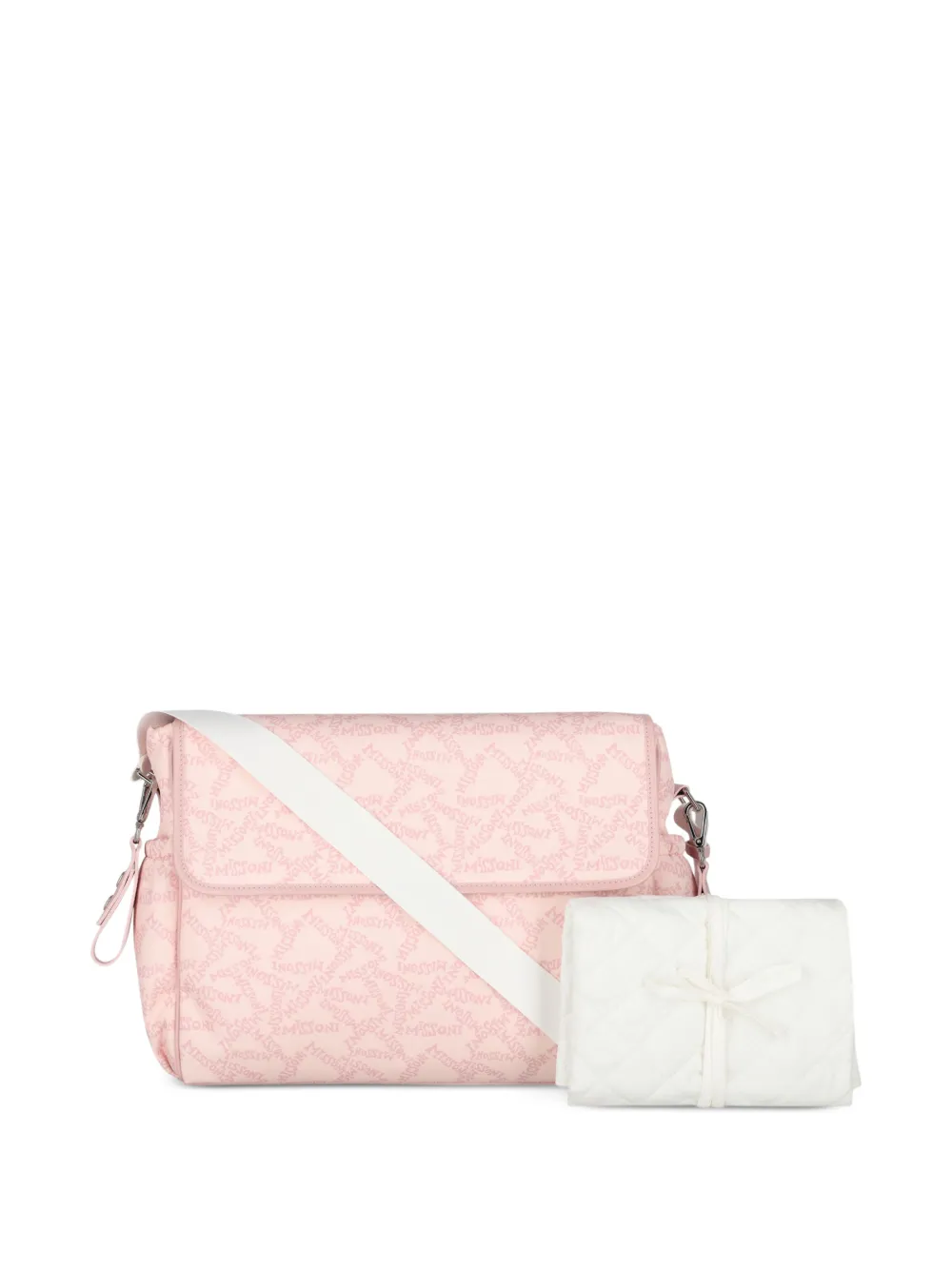 Missoni Kids Luiertas met logoprint Roze