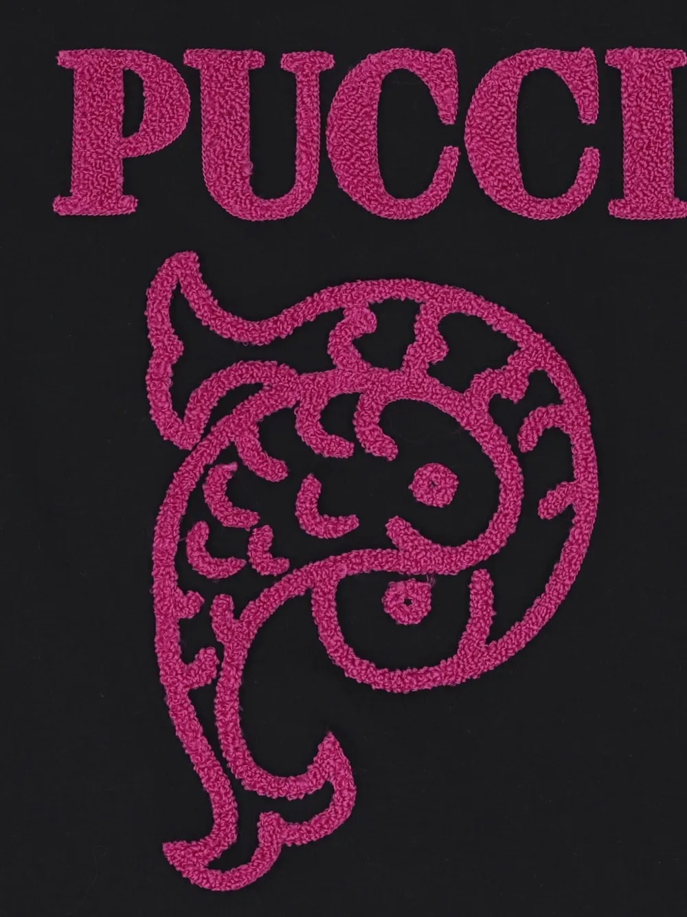 PUCCI Junior T-shirt met geborduurd logo Zwart