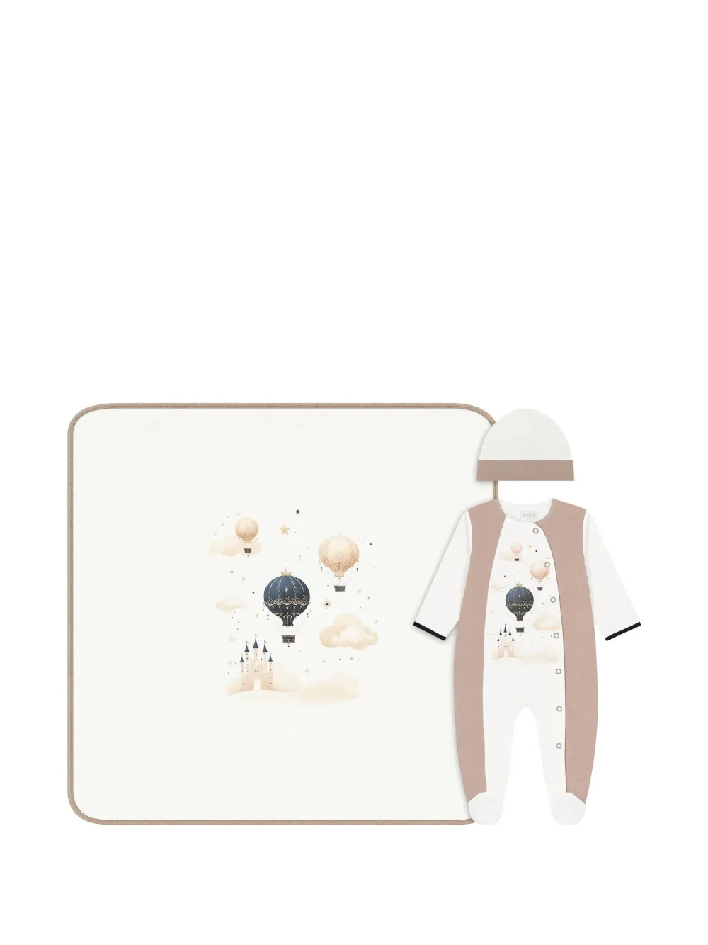 SOFIJA Strampler-Set mit Heißluftballon-Print (3er-Set) - Weiß
