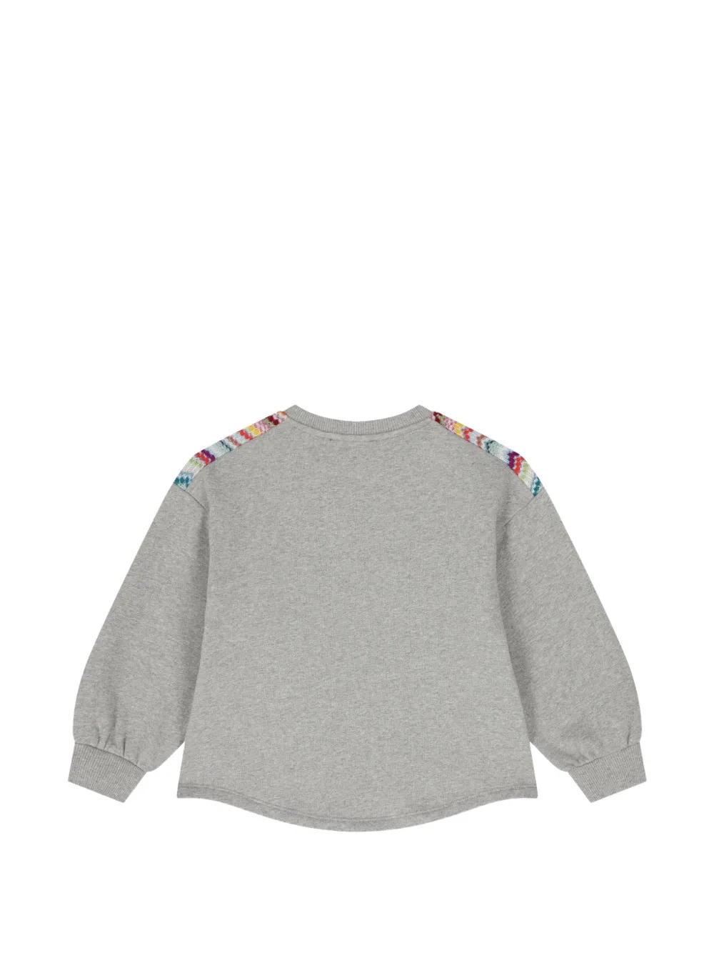 Missoni Kids Sweater met zigzag-afwerking Grijs